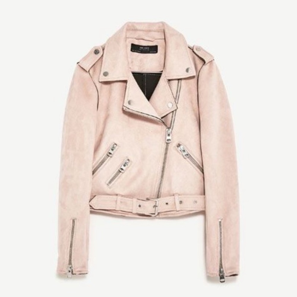Zara pink suede jacket